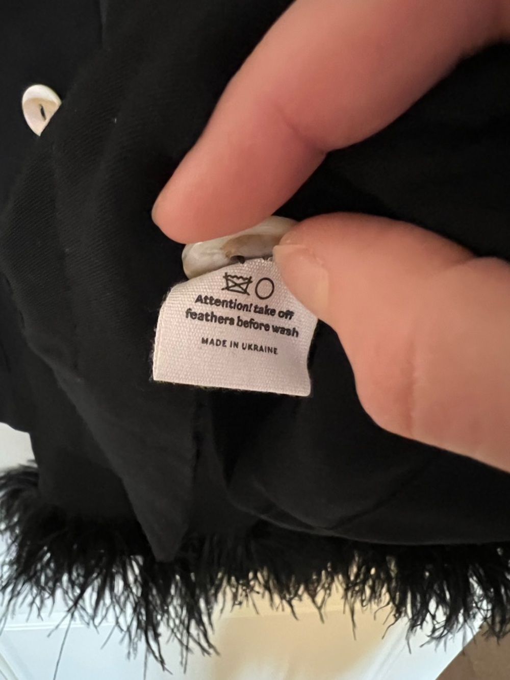 SLEEPER Party Pajamas Set with Detachable Feathers in Black - Picture 8 of 8
